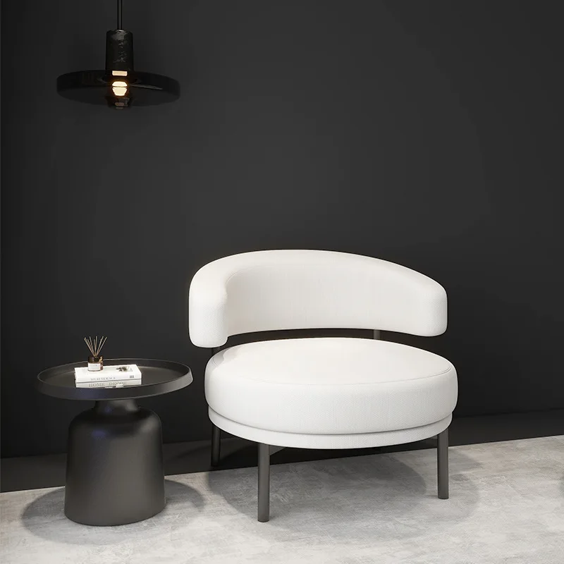 Modern Iron Frame Upholstered Waiting Chair Commercial Accent Chair for Hotel Hall and Office Lobby
