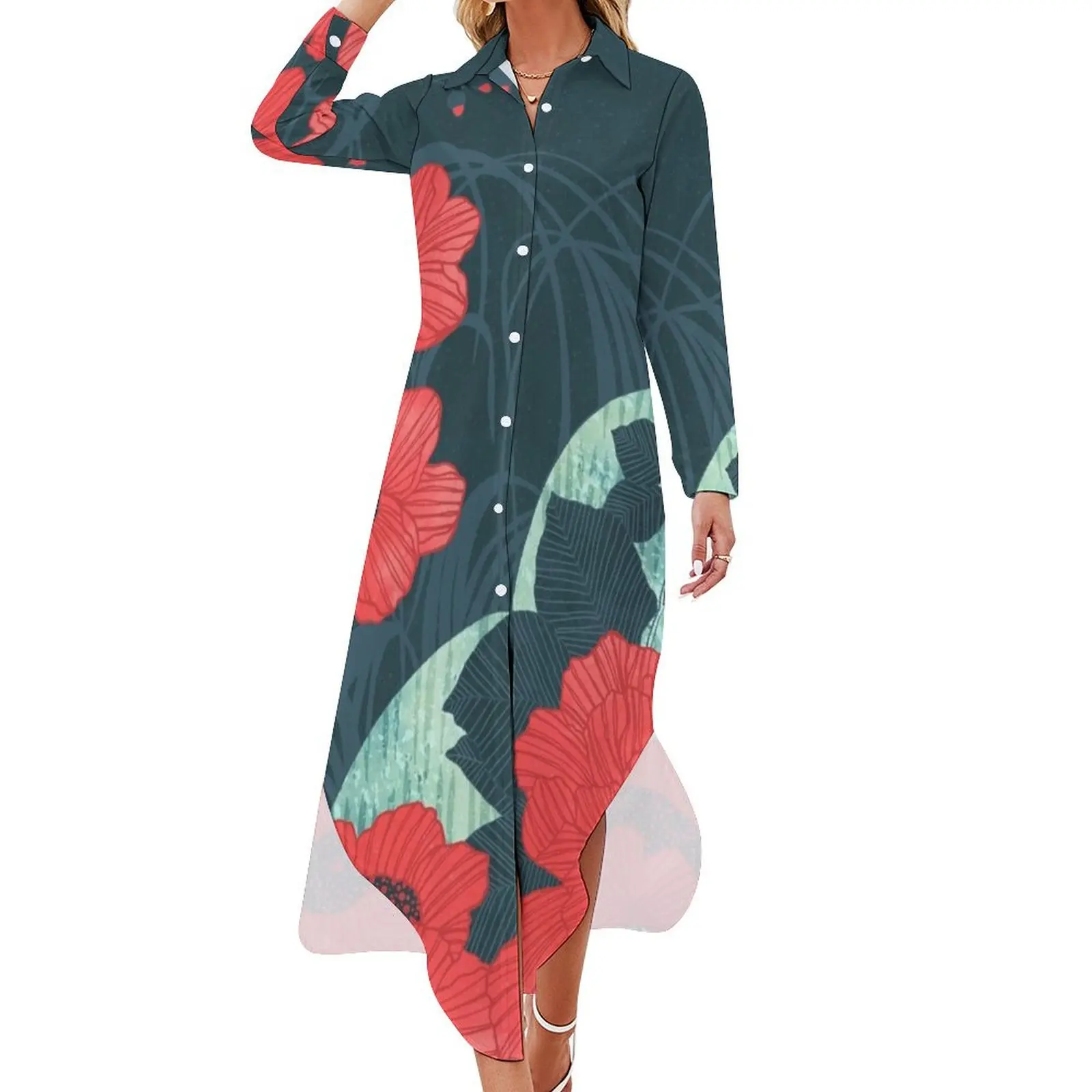

Ruby Long Sleeved Shirt Dress dresses for woman 2024 women's clothing summer 2024 novelties