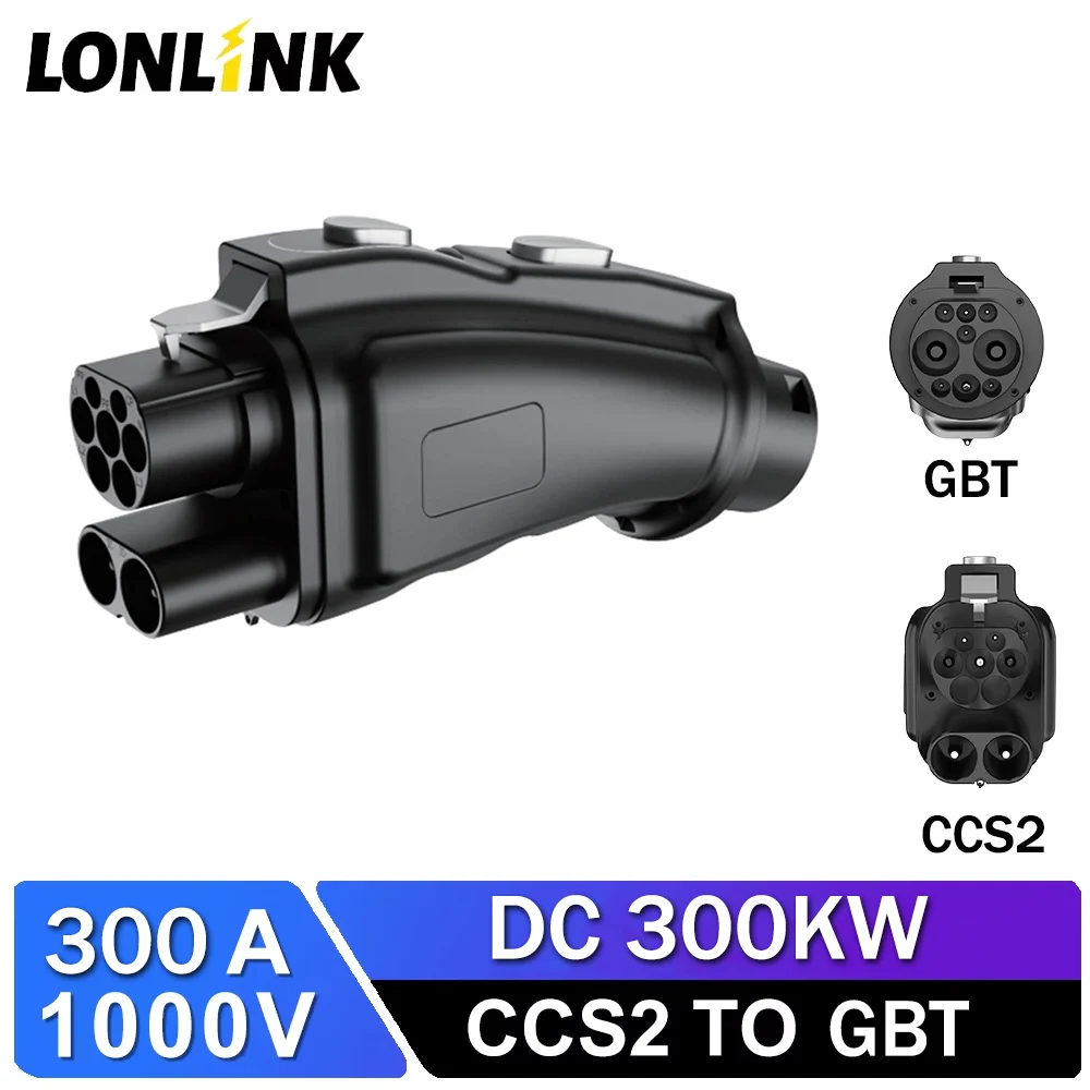 

LONLINK CCS2 charging GBT DC adapter 300KW 300A DC EV Charger Connector Electric Vehicle Ccs2 To Gbt Adaptor for BYD VW ZEEKR