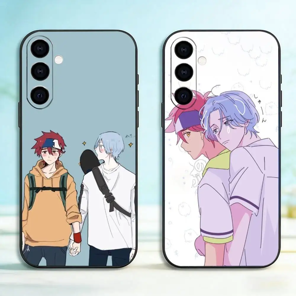 S-SK8 ANime the InfinityS Phone Case Black Silicone Soft For Samsung Galaxy A73,A72,A71,A70,A53,A52,A51