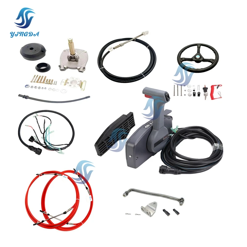 

Для подвесного двигателя Yamaha 2T 40HP рулевой механизм + руль + трос дроссельной заслонки (8-17 футов) + блок дистанционного управления (10 контактов) комплект аксессуаров для лодки