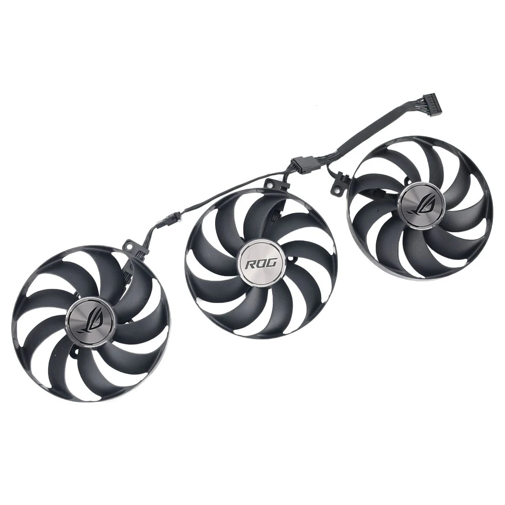 Imagem -02 - Nova Substituição do Ventilador do Refrigerador da Placa de Vídeo para Asus Rog Strix Geforce Rtx 3050 8gb 3060 12gb Ventiladores de Refrigeração da Placa Gráfica