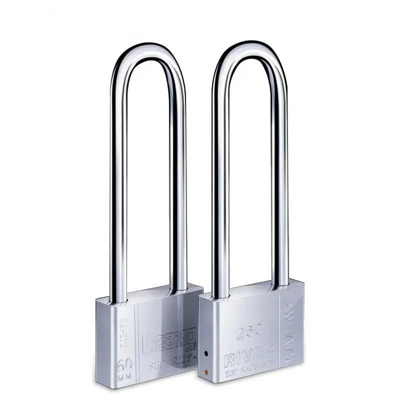 High Quality Beam Stainless steel Long Lock bike Padlock Anti-theft Door Cabinet Drawer Gate Lock outdoor Stainless steel Lock