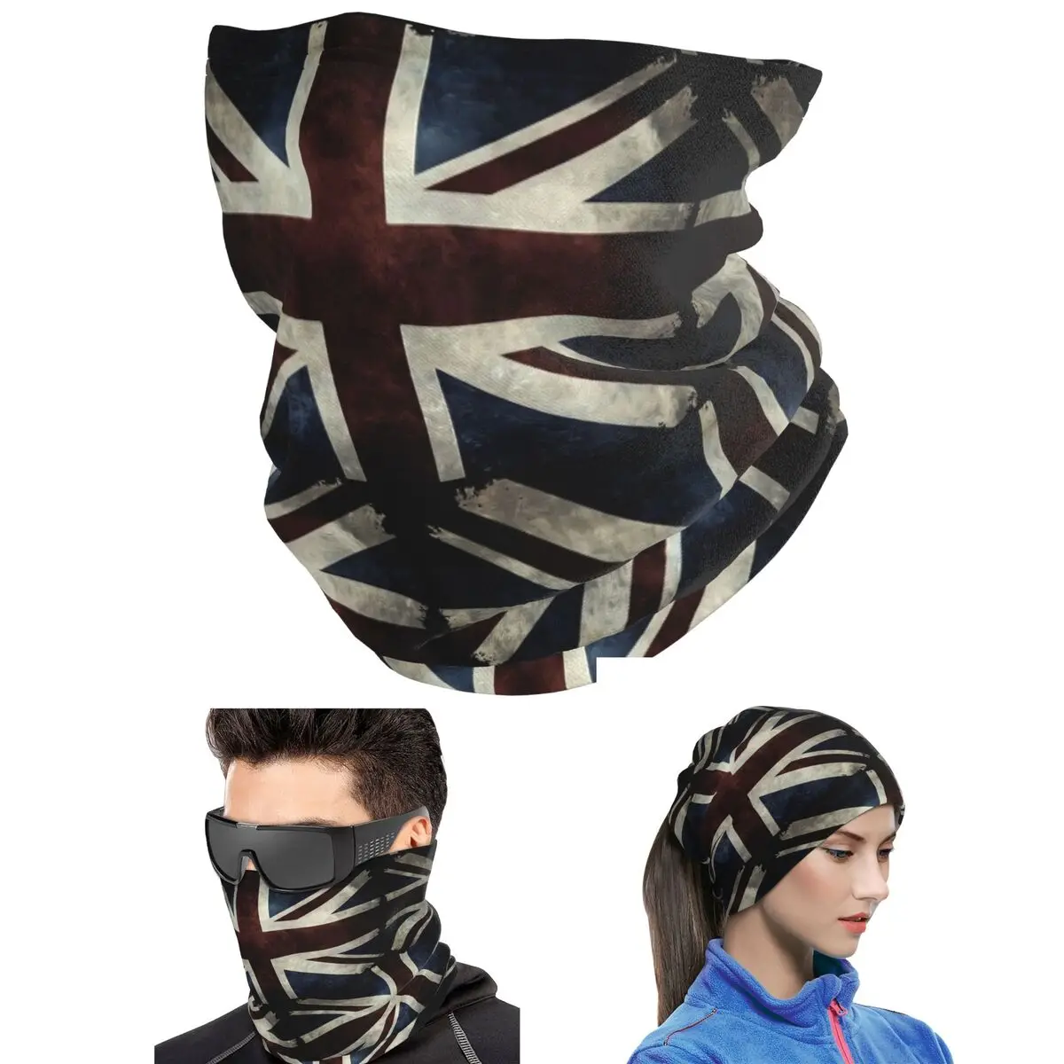 Union Jack Flag Of The UK Bandana Neck Gaiter Printed Face Scarf Multifunction Cycling Scarf For Men Women Adult Winter