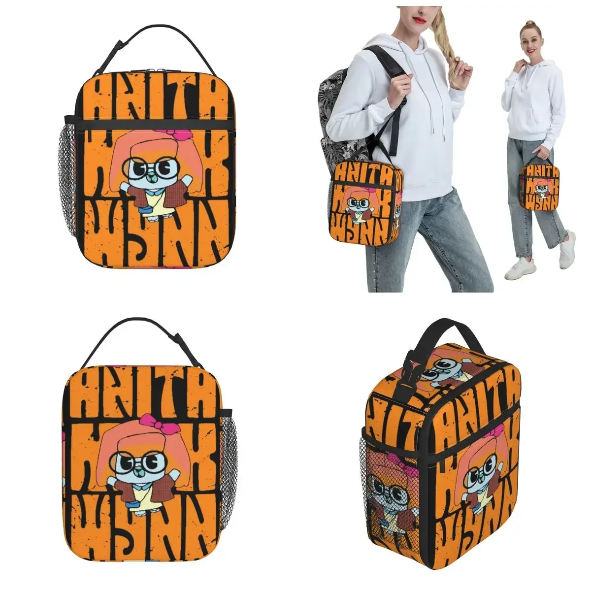 Anita Max Wynn Funny Meme Thermal Insulated Lunch Bag for Office Parody Portable Food Bag Men Women Cooler Thermal Lunch Boxes