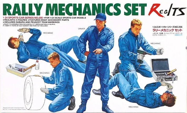 

Tamiya #24266 1/24 Scale Model Kit Car WRC Rally Mechanics & Tool Set Plastic Model Kit