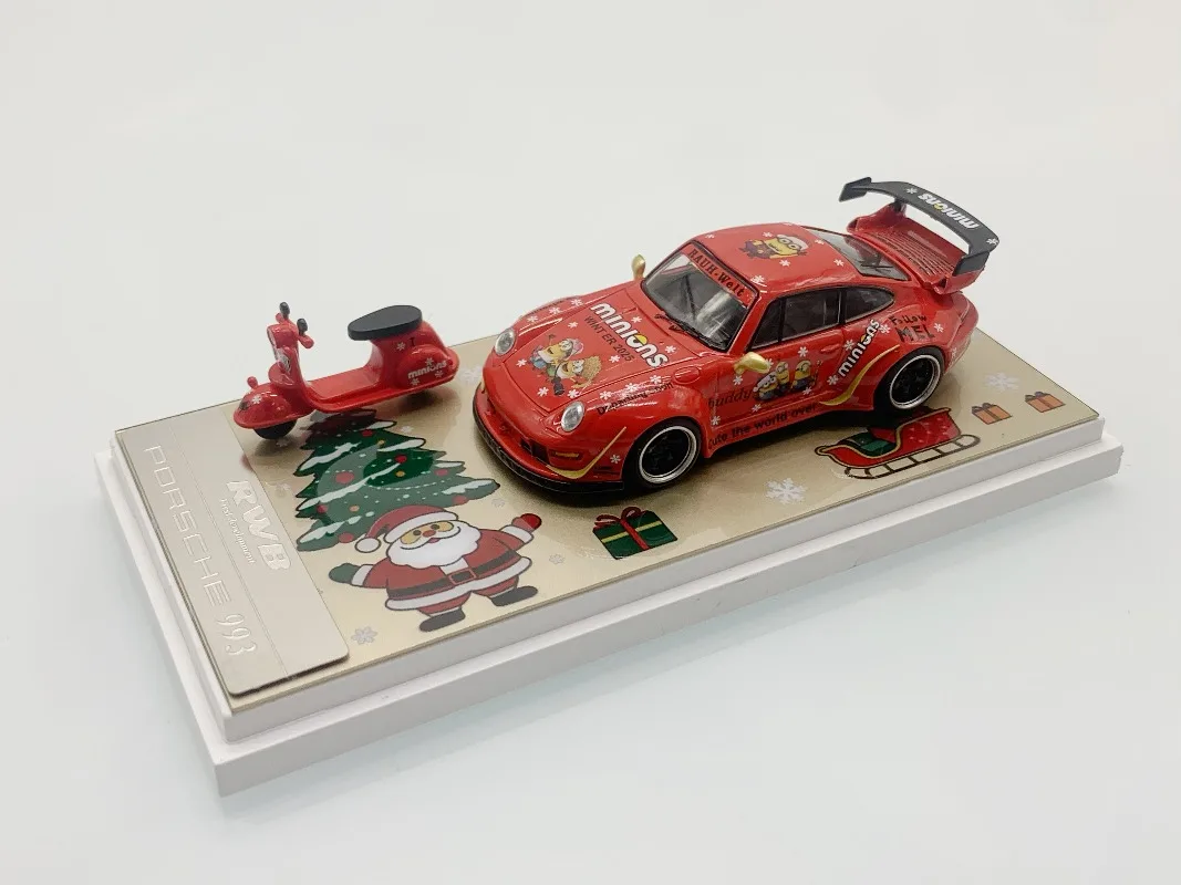Ultimate Player Diecast 1/64 Scale Porsche RWB 911 993 Sports Car Model Alloy Porsche RWB Toy Car Model Gift Collection Display