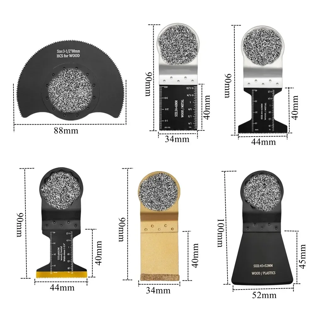 18 pezzi Starlock lame per sega multifunzionali multiutensile lama a cambio rapido per metallo gesso legno plastica ristrutturazione taglio accesso