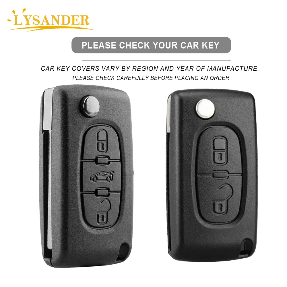 New TPU Car Key Case Cover Shell Fob For Peugeot 207 307 308 407 408 3008 5008 RCZ Partner For Citroen Berlingo C2 C3 C4 C5 C8