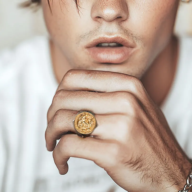 

Horse the Unicorn Awakens Silver Ring Fashion Sacred Horn of the North Index Ring Jewelry