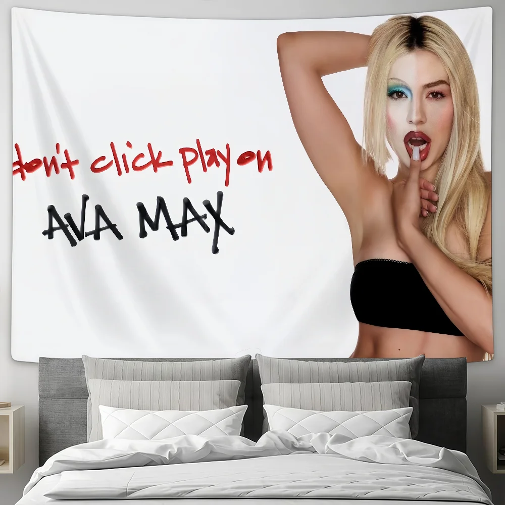 المغني Ava Max لا تنقر على علم اللعب مخصص للتخييم والحديقة وخلفيات الحفلات جدار الفن هدايا الأسرة