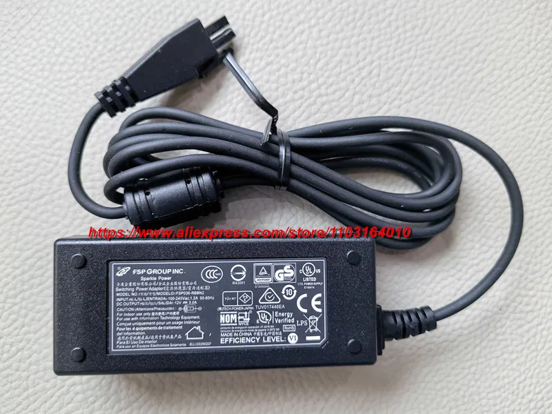 Genuine FSP036-RBBN2 12V 3A 2Pin AC Switching Power Adapter For Fortigate FORTINET AD036RAB-FTN3 FSP FG-60D-BDL Fortiwifi 30E
