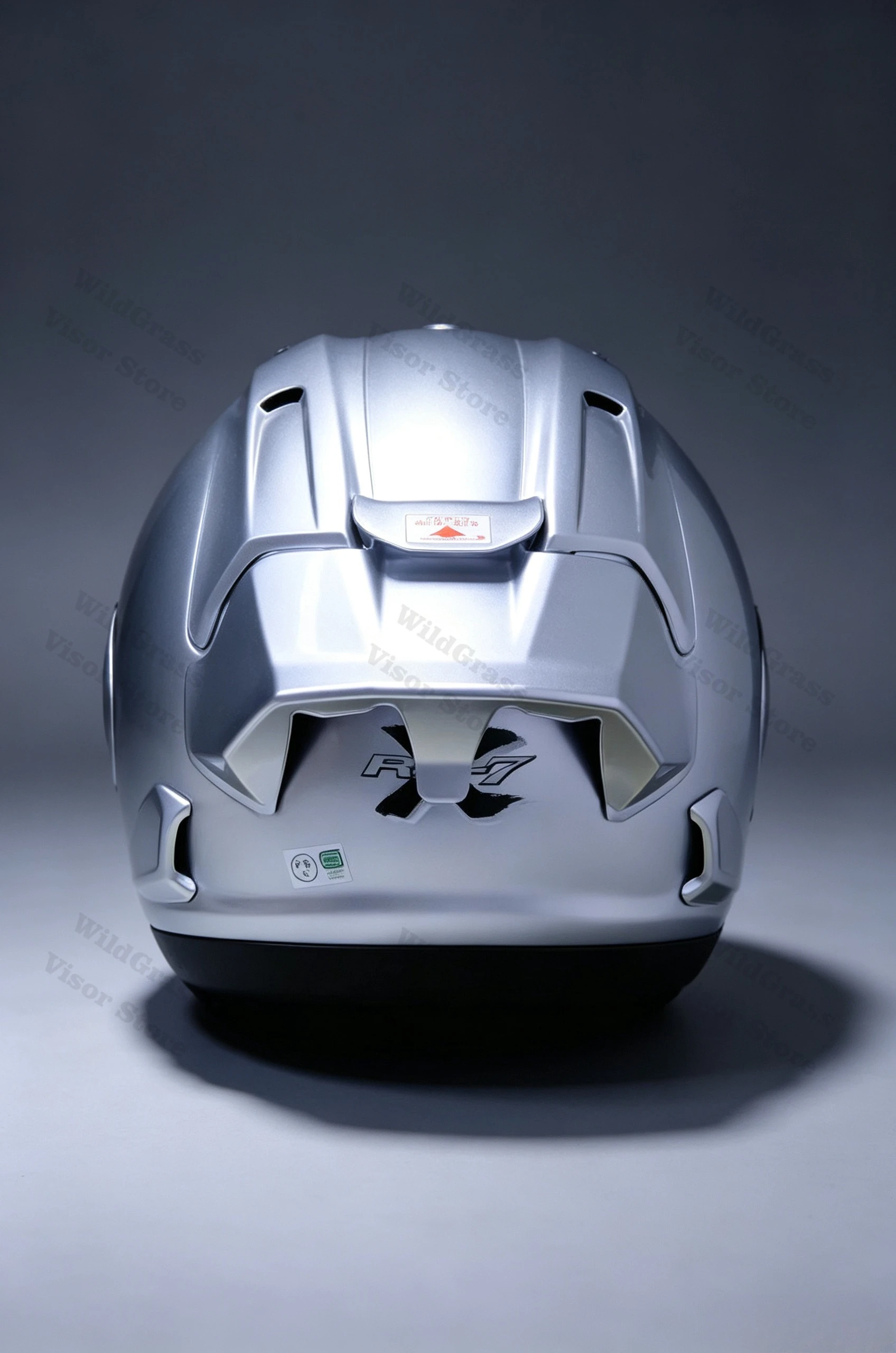 Gloss Liquid Silver Pearl Silver Helmet Rear Racing Spoiler Tail Wing Aftermarket Mod Accessories For ARAI RX7X Full Helmet