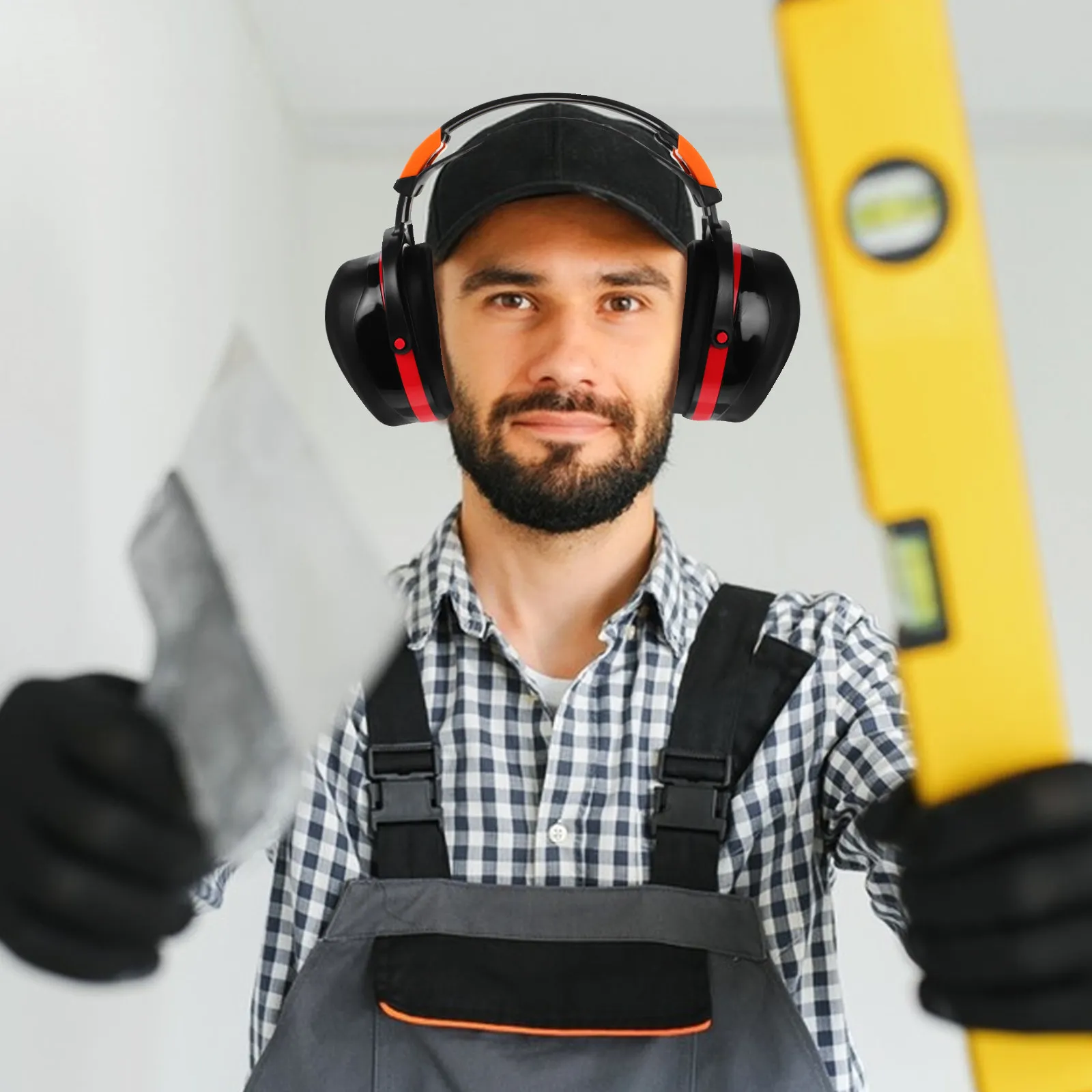 

Noise Reduction Ear Muff Adjustable Headband Noise Canceling Hearing Protection for Shooting Industrial Sleep Soundproof Ear