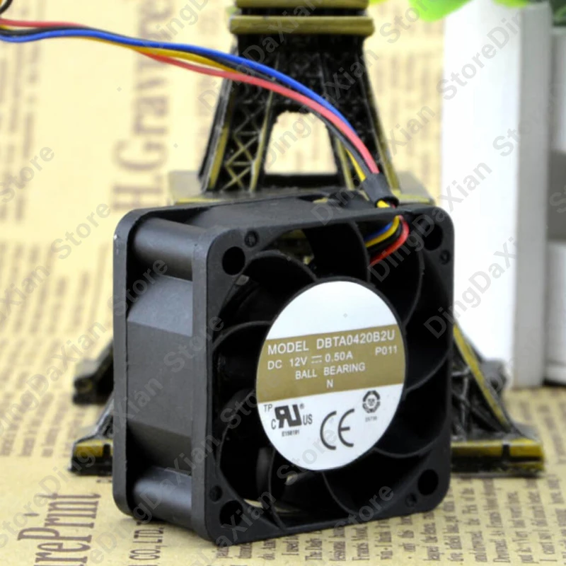 X 1PCS For AVC DBTA0420B2U | 12V 0.50A | 4CM | 4-Wire PWM Small Server Cooling Fan