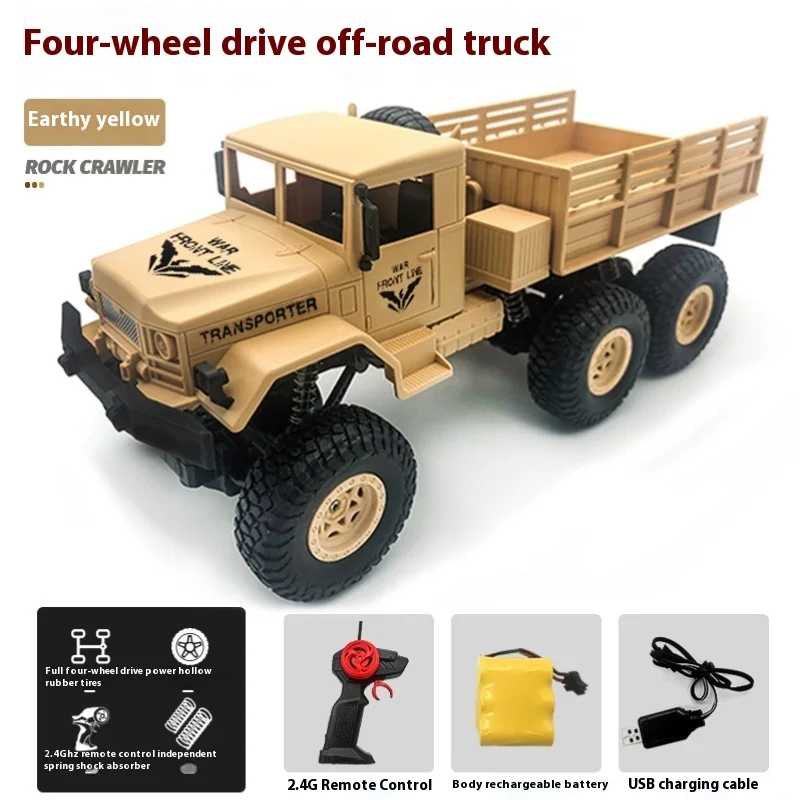 New 1：18 Rc Car Off-Road Radio Controlled Car Simulated Military Truck Collection Toys Cars Children'S Holiday Birthday Gifts