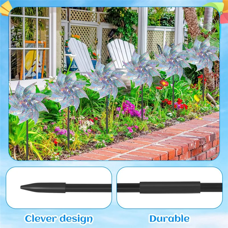 at44-reflective-windmill-with-stakes-wind-runner-suitable-for-garden-decoration-bird-repeller-outdoor-silver-shiny-windmill-dura