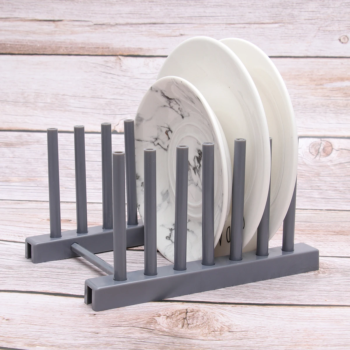 

2 Pcs Eco-Friendly Kitchen Storage Rack Dish Cup Display Holder Drying Rack For Easy Drainage And Storage