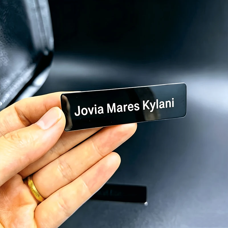 Custom Stainless Steel Mailbox Sticker Personalized Laser Engraved Nameplate Mailbox Badge Outdoor Decorative Mailbox Accessory