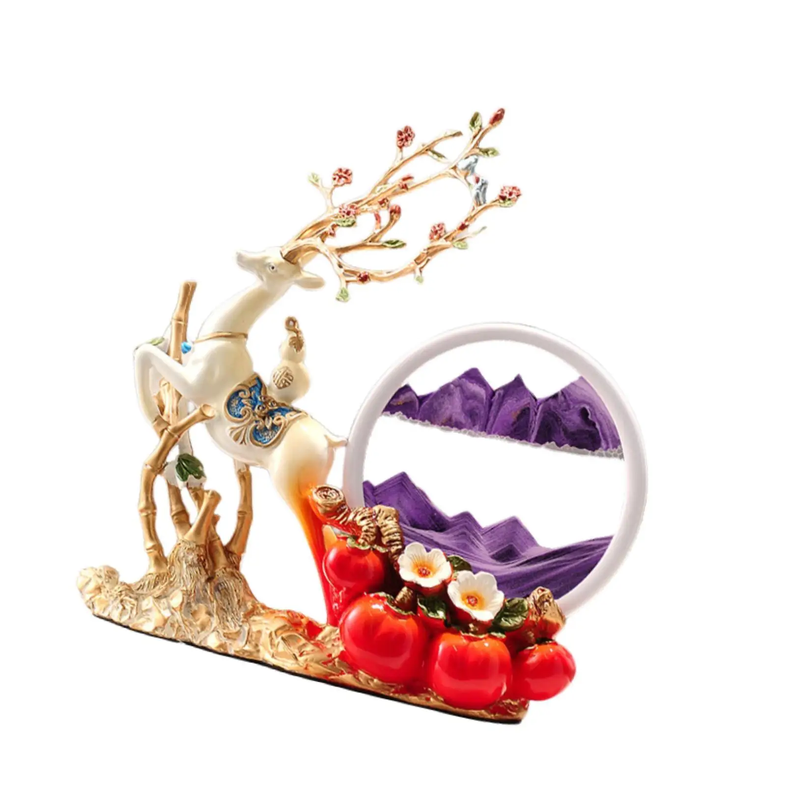 Resin Flow Sand Painting Dynamic Quicksand Decor Cozy Interior Decoration for Living Room and Bookshelf