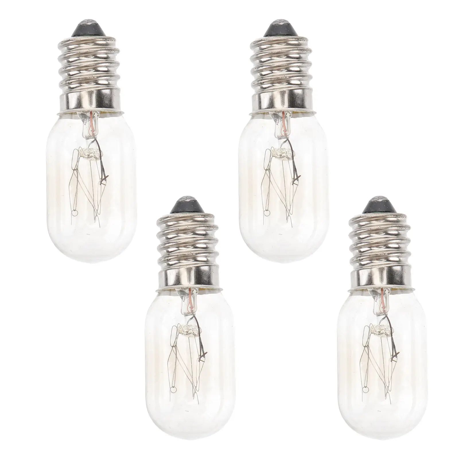4Pcs E14 Refrigerator Light Bulb 220V 15W Glass LED Bulb Long Lifespan Bright Illumination for Fridge Oven Microwave Kitchen