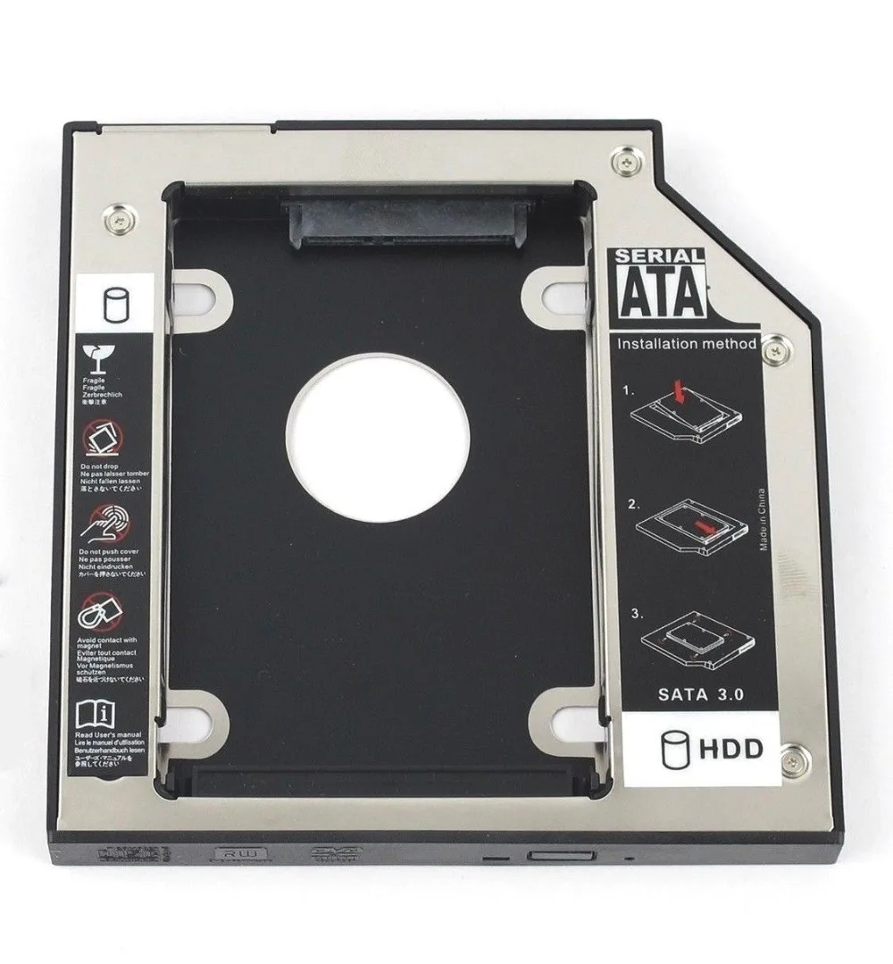 

Новый 9,5 мм SATA 2-й жесткий диск SSD HDD Caddy для Dell Precision M4800 M6800 M4600 M6400