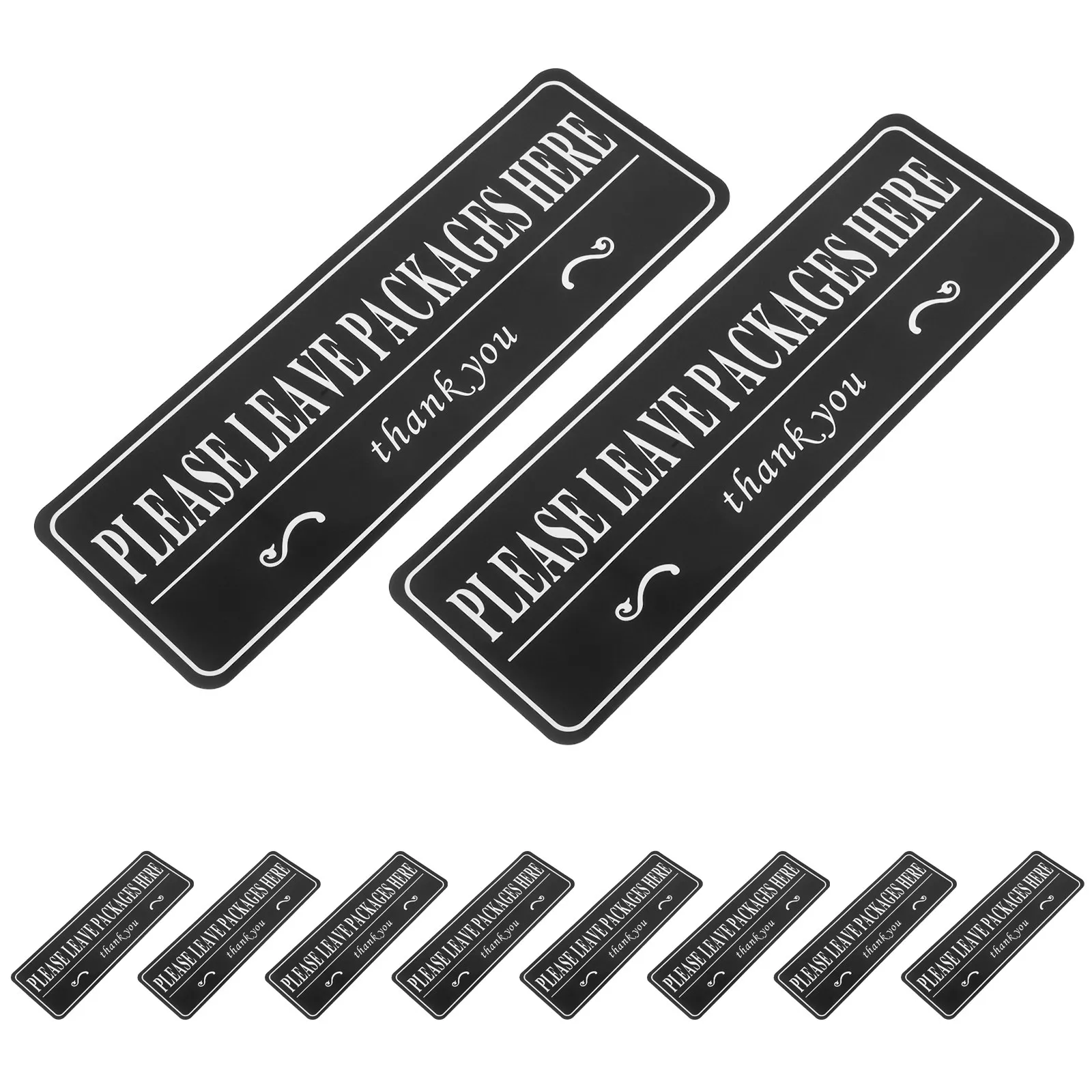 

10 Sheets Package Drop Sticker Vinyl Waterproof Outdoor Indoor Use Leave Parcels Here Sign Bold Text High Visibility