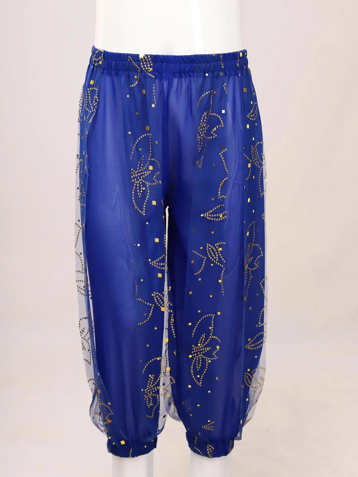 طفل الرقص الشرقي زي الفتيات سراويلي حريمي البنطلونات لامعة الأزهار السراويل القبلية العربية مرحلة الأداء بنطلون موضوع زي الحفلات