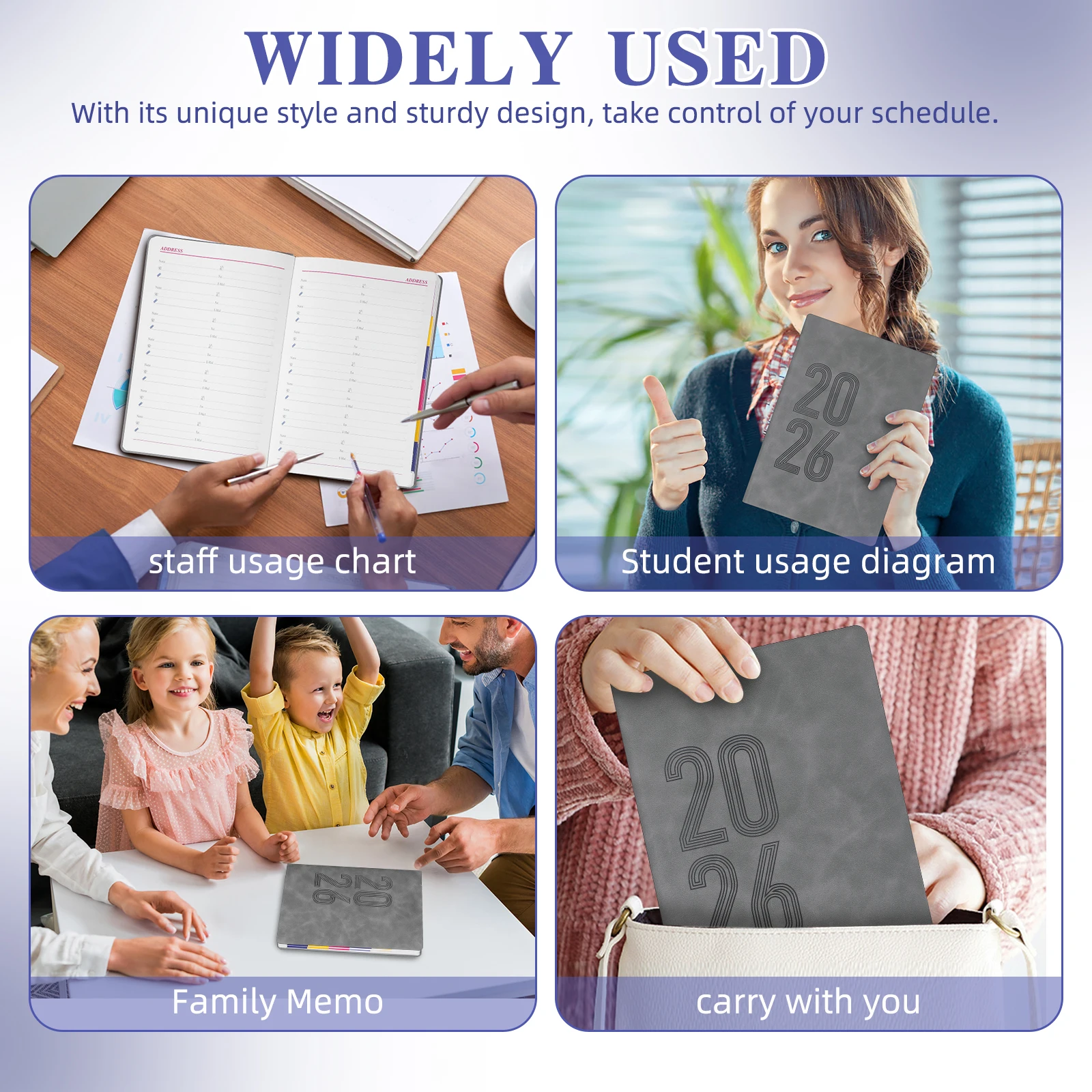 

Home Office Calendar 2026 Habit Tracker 12 Months Soft Cover Pu Journal Notebook Weekly Planner Agenda Daily Organizer