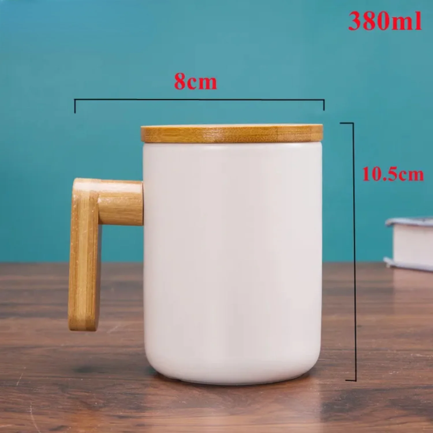 380ml Creative Ceramic Coffee Mugs with Bamboo Handle and Lid  Office Coffee Cup Hot Water Mug Drinkware Oz tumbler Oz tumbler