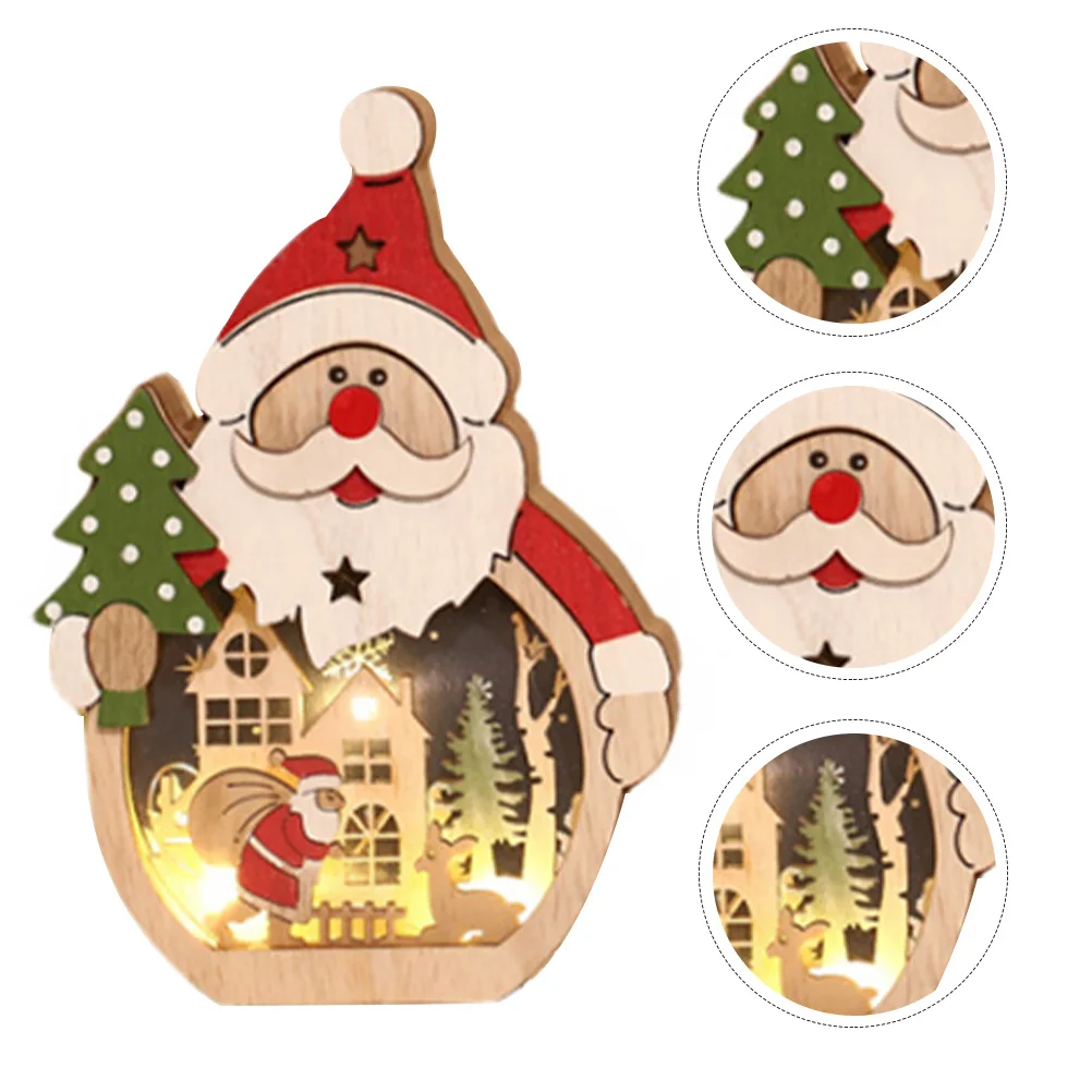 

1Pcs Christmas Ornament LED Santa Desk Decoration Luminous Xmas Home Decor Christmas Decor Desktop Ornament