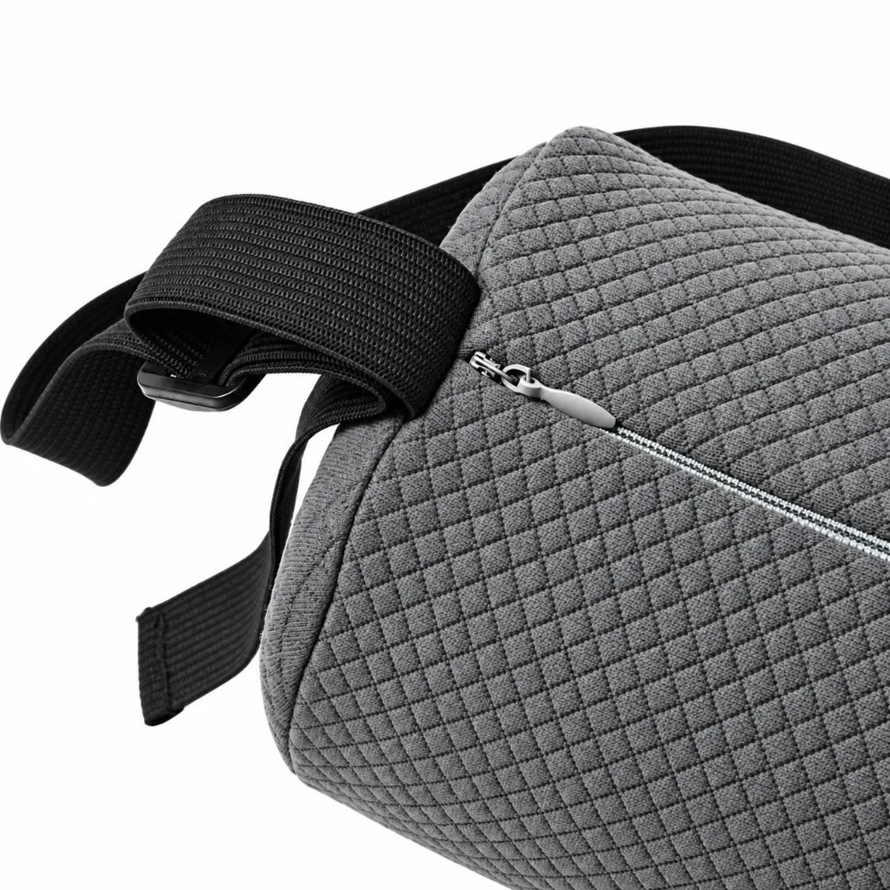 Adjustable Strap Lumbar Support Pillow Breath Fabric Office Chair Fit Back Support Cushion Car Seat Fit Cylinder Roll Pillow
