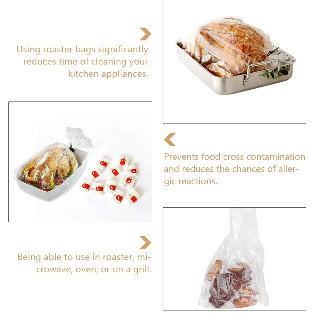

150 Pcs Oven Bag Heat Resistant Roast Bags Microwave Chicken Package