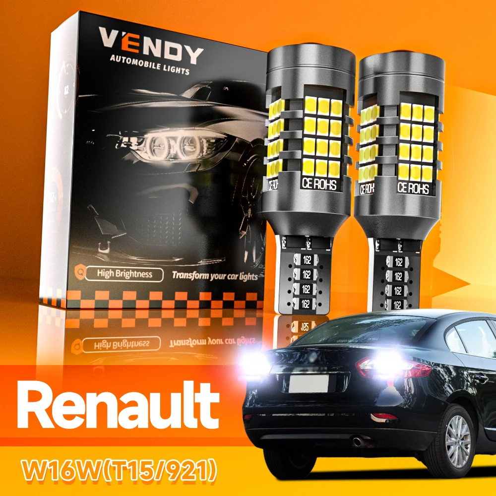 

2pcs LED Reverse Light Blub Lamp W16W T15 For Renault Arkana Espace 5 Fluence Grand Scenic 4 Koleos 1 2 Laguna 3 Megane Talisman