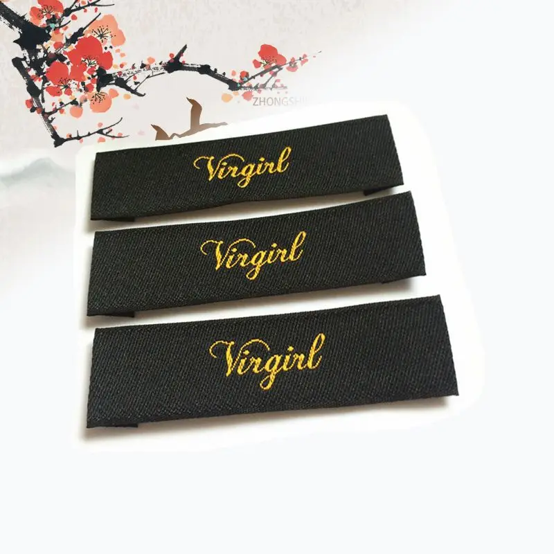 

Custom Clothing Tags Garment Label For Your Brand Customized Made Woven Labels Fabric Tag For Bag Shoe