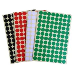 16MM Black/Red/White/Black Round Coding Dot Labels Self Adhesive Stickers Office School Supplier Small Circle Dot Price Stickers