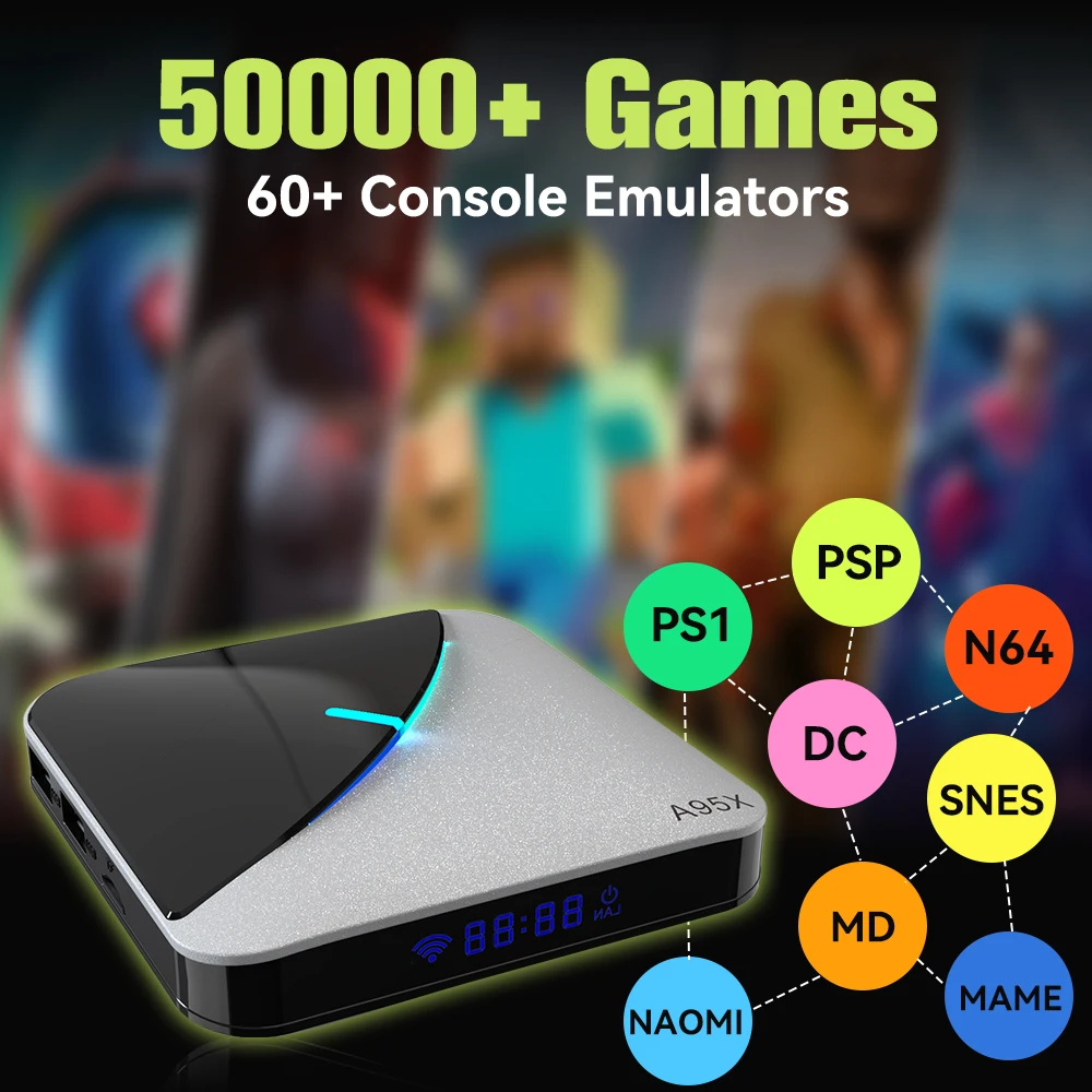 Retro Gaming Console For TV/Projector 4K HD Video Game Player Built-in 50000 Games 70 Emulators For PS1/PSP/N64/MAME/NEOGEO/DC