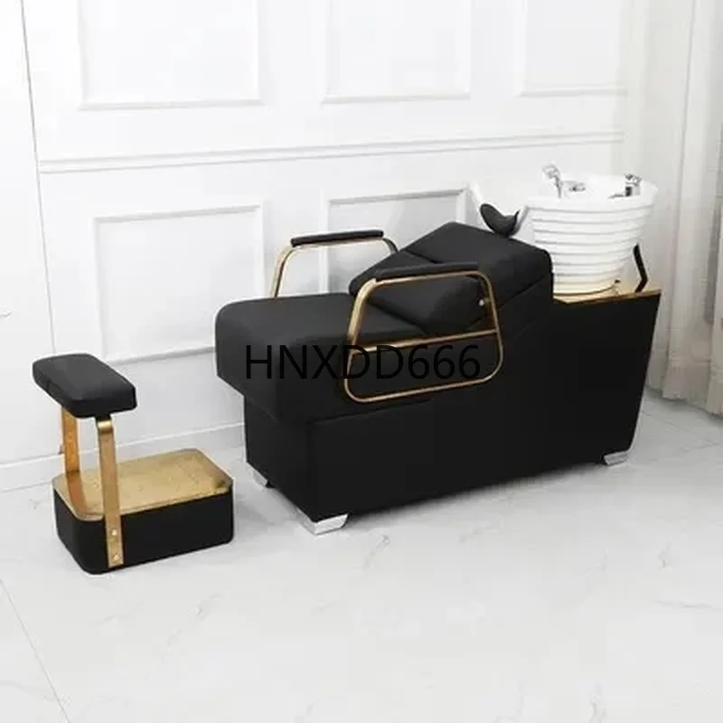 

Luxury Hairdressing Spa Chair with Shampoo Basin for Professional Use, Versatile Salon Bed for Hair and Nail Treatments