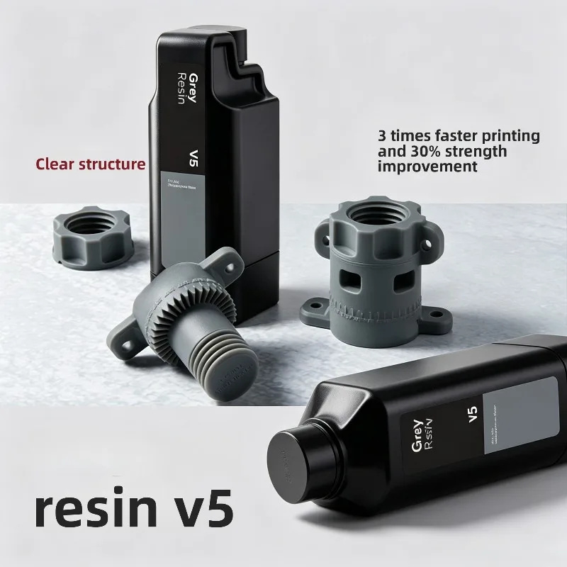 Compatible with Form 4 SLA Printer 1L Grey Photopolymer Resin for General Model 3D Light Curing Printing