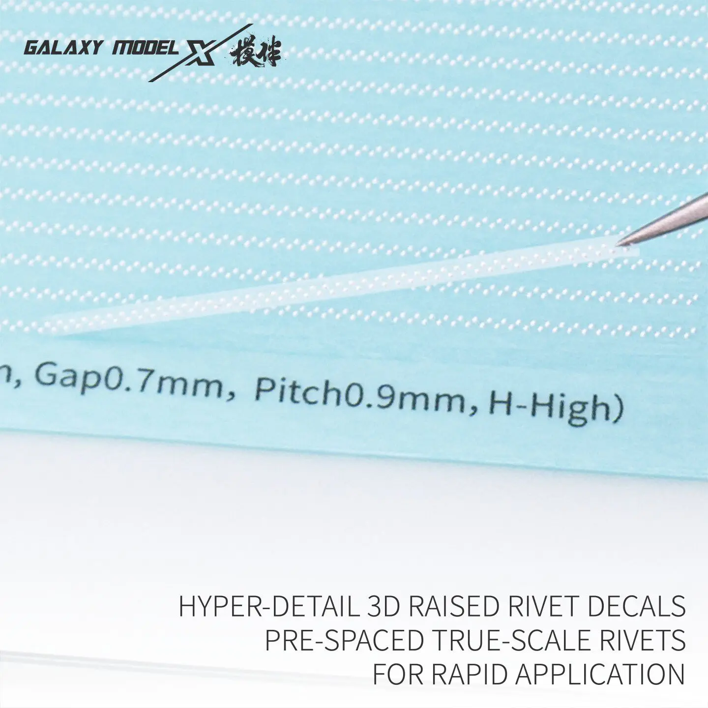 Galaxy White 3D Raised Rivet Decal Sheet Multi-Size Spacing Waterslide Decal for Scale Model Aircraft Tank Detail Up Supplies