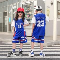 Kid Basketball Jersey Children Team Training Uniform Quick-drying Fashionable Comfortable Boy Girl Shirt Sportswear Tracksuit