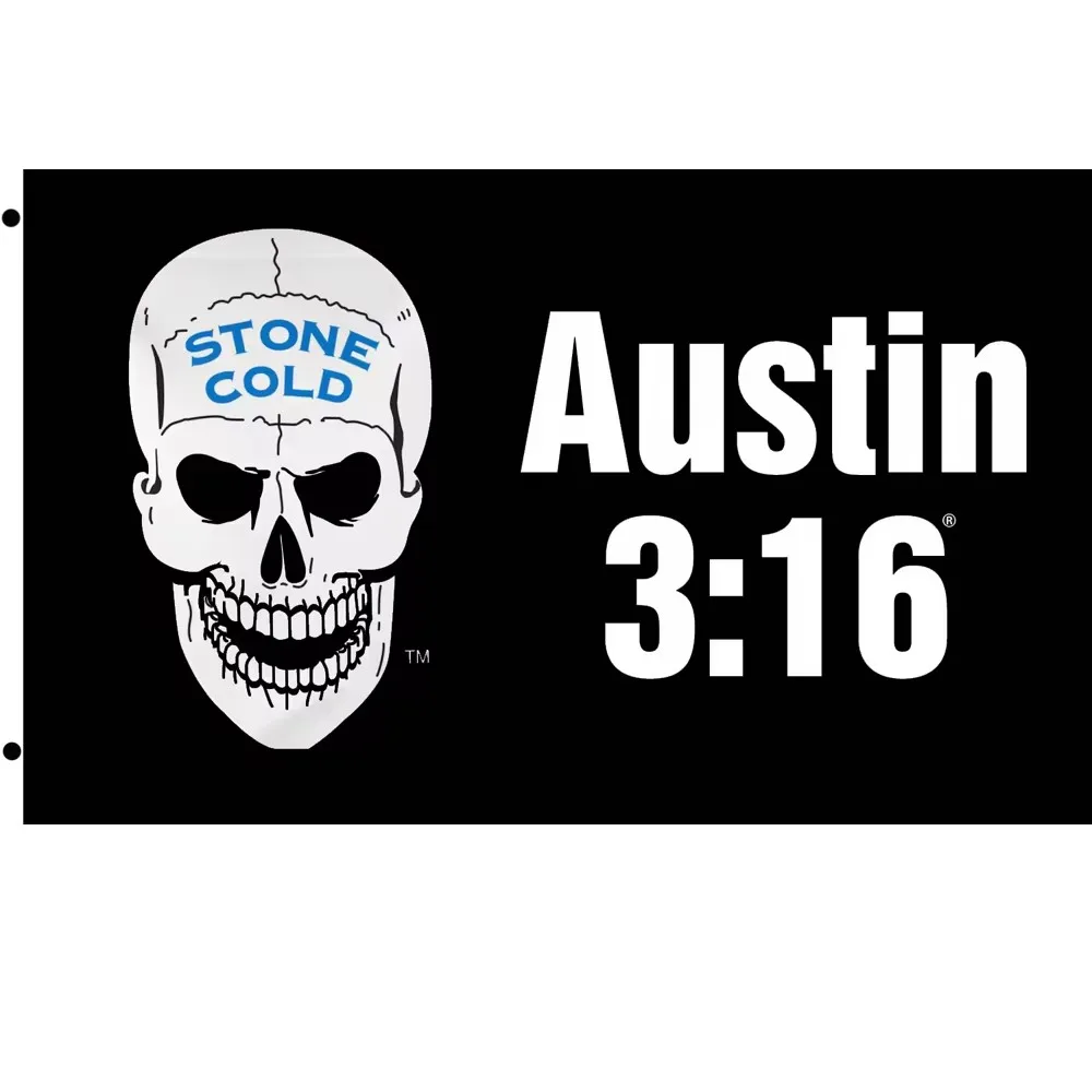 

WWE Steve Austin 3:16 skull Superstar Logo Flag WWF Texas Rattlesnake 150cm * 90cm