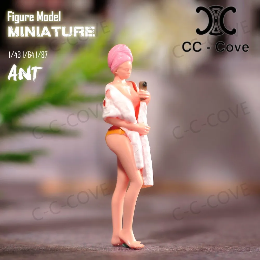 

Painted Miniatures 1/18 1/24 1/43 1/64 1/87A Sexy Beauty Wearing A Towel After Taking A Shower Figure Model Toys View Decoration