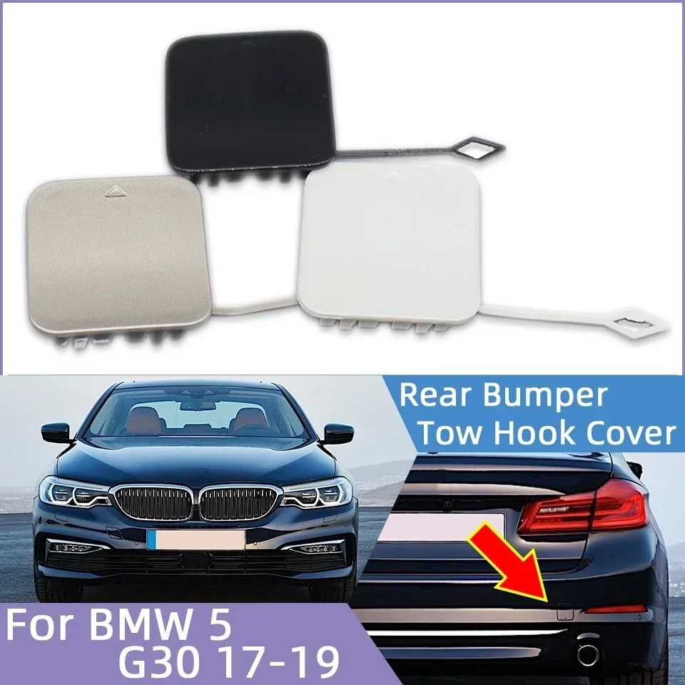 

Auto Tow Hook Eye Cover Lid For Bmw 5 2017 2018 2019 G30 G38 518 520 525 530 535 540#51127475589 Rear Bumper Hauling Trailer Cap