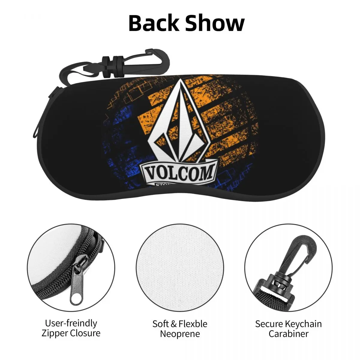 Custom Volcoms Logo Shell Glasses Case Unisex Fashion Eyeglasses Case Sunglasses Protector Box