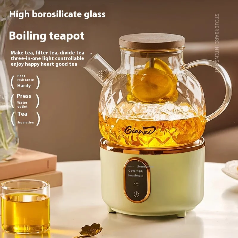 

GIANXI 1000ML Transparent Glass Tea Brewing Kettle Home And Kitchen Teapot Portable Tea Pots Tea Set Coffee And Tea Tableware
