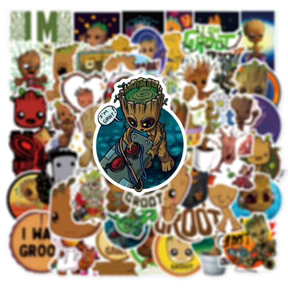 10/30/50PCS Disney Cute Groot Stickers Guardians of the Galaxy Cartoon Decals DIY Motorcycle Notebook Phone Guitar Car Kids Toy