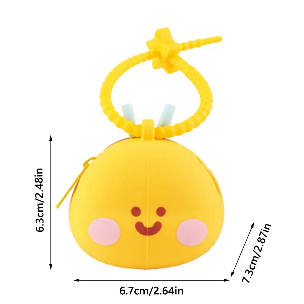 Silikonowa torba do przechowywania słuchawek Wodoodporna obudowa z kreskówką Bee Pokrowiec na słuchawki Odporna na zużycie Ultra lekka torba do zawieszania brelok