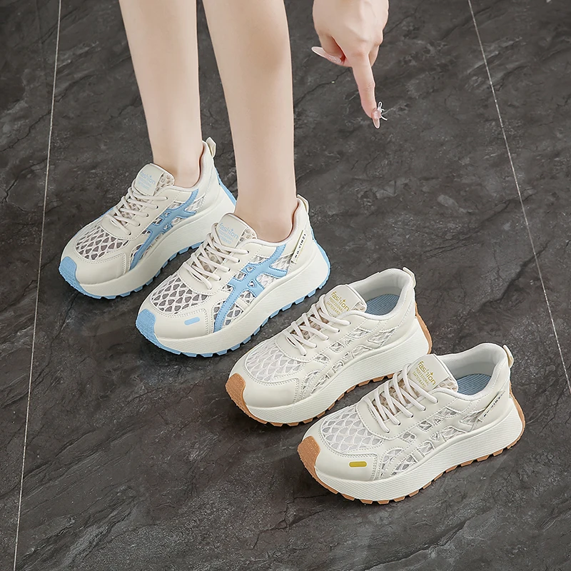 

Women Shoes Breathable All-match Mesh Shoes Casual Sports Trendy Shoes Female Wear-resistant Running Shoes for Women