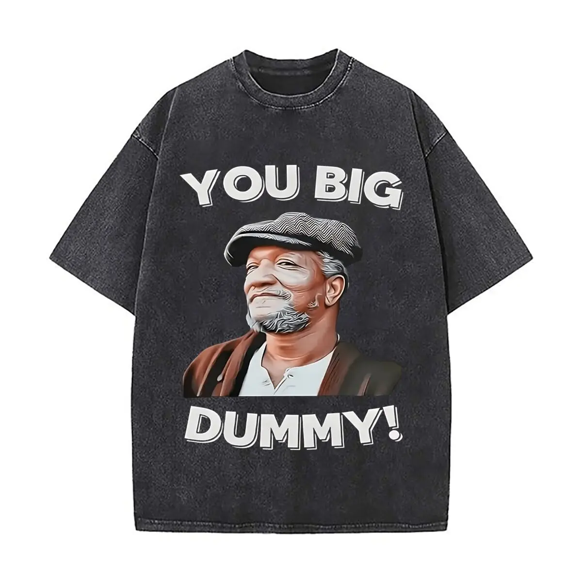 You Big Dummy Funny American vintage washed distressed short sleeve unisex loose casual top